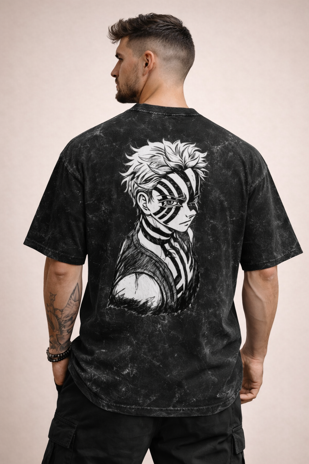 Hunter’s Stare - Men’s Acid Washed Oversized Tee