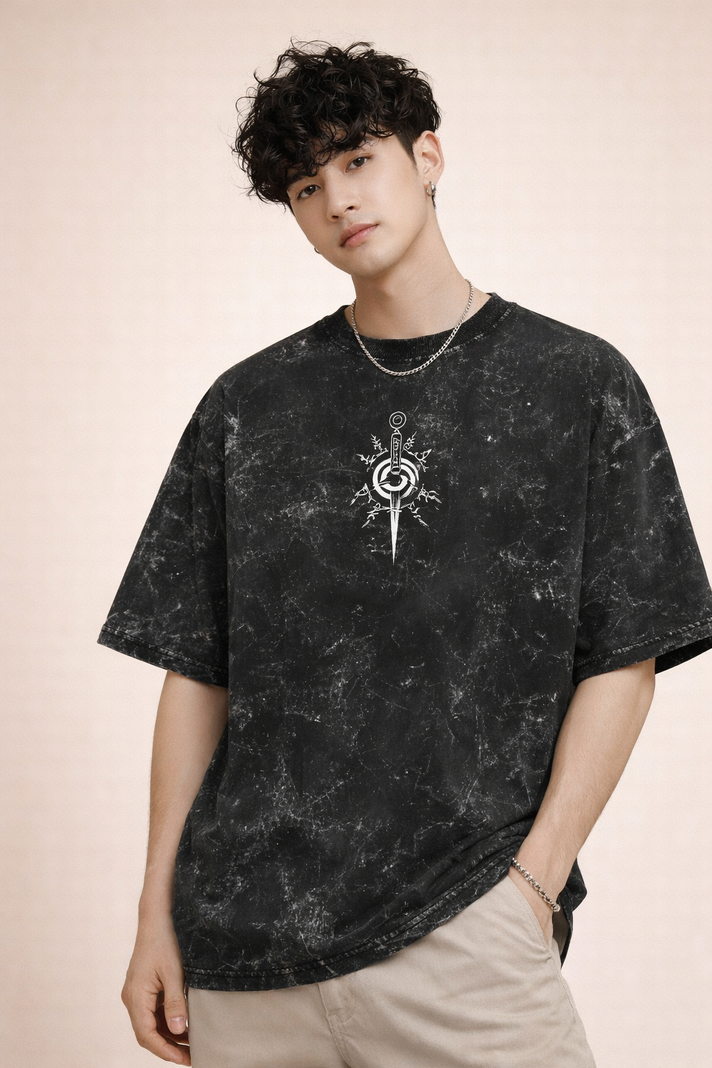 Bladebound - Men’s Acid Washed Oversized Tee
