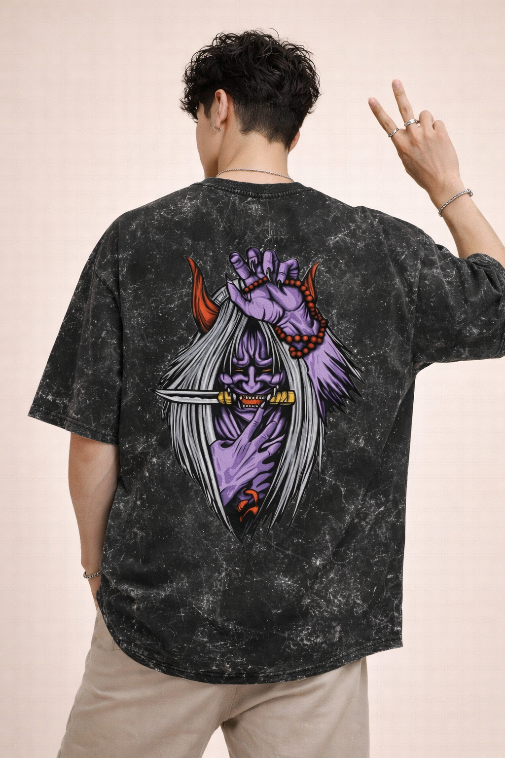 Bladebound - Men’s Acid Washed Oversized Tee