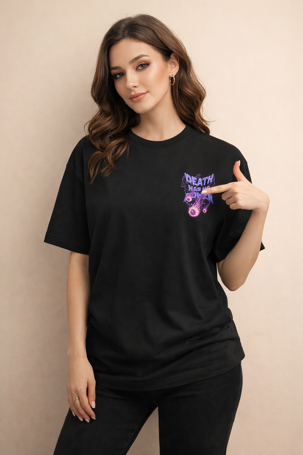 “Death Has No Power” - Women’s French Terry Oversized Tee