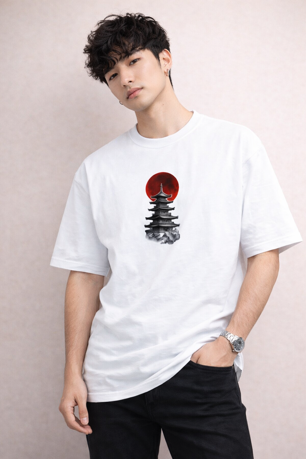 Samurai Era - Men’s French Terry Oversized Tee