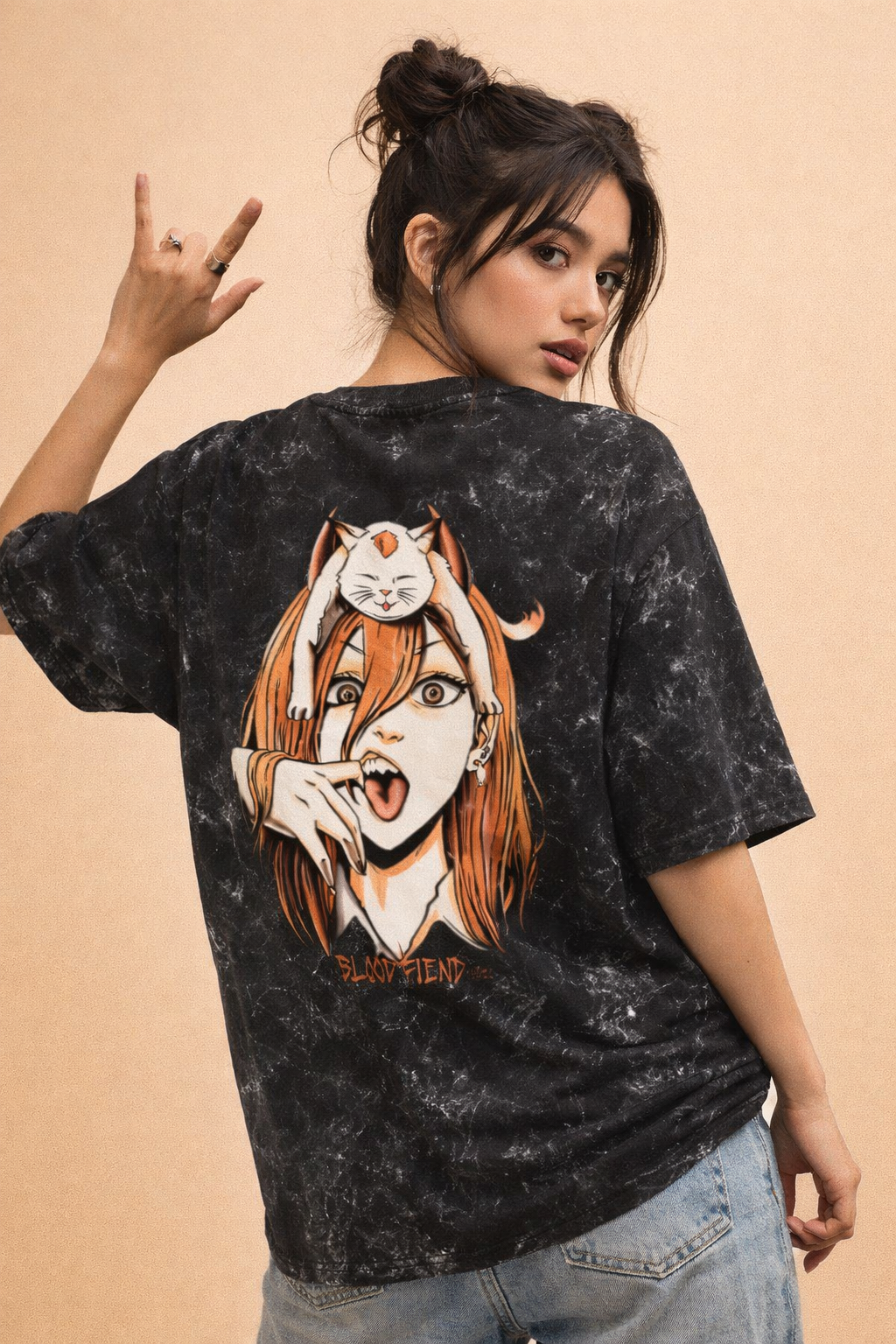 Cursed Cutie - Women’s Acid Washed Oversized Tee