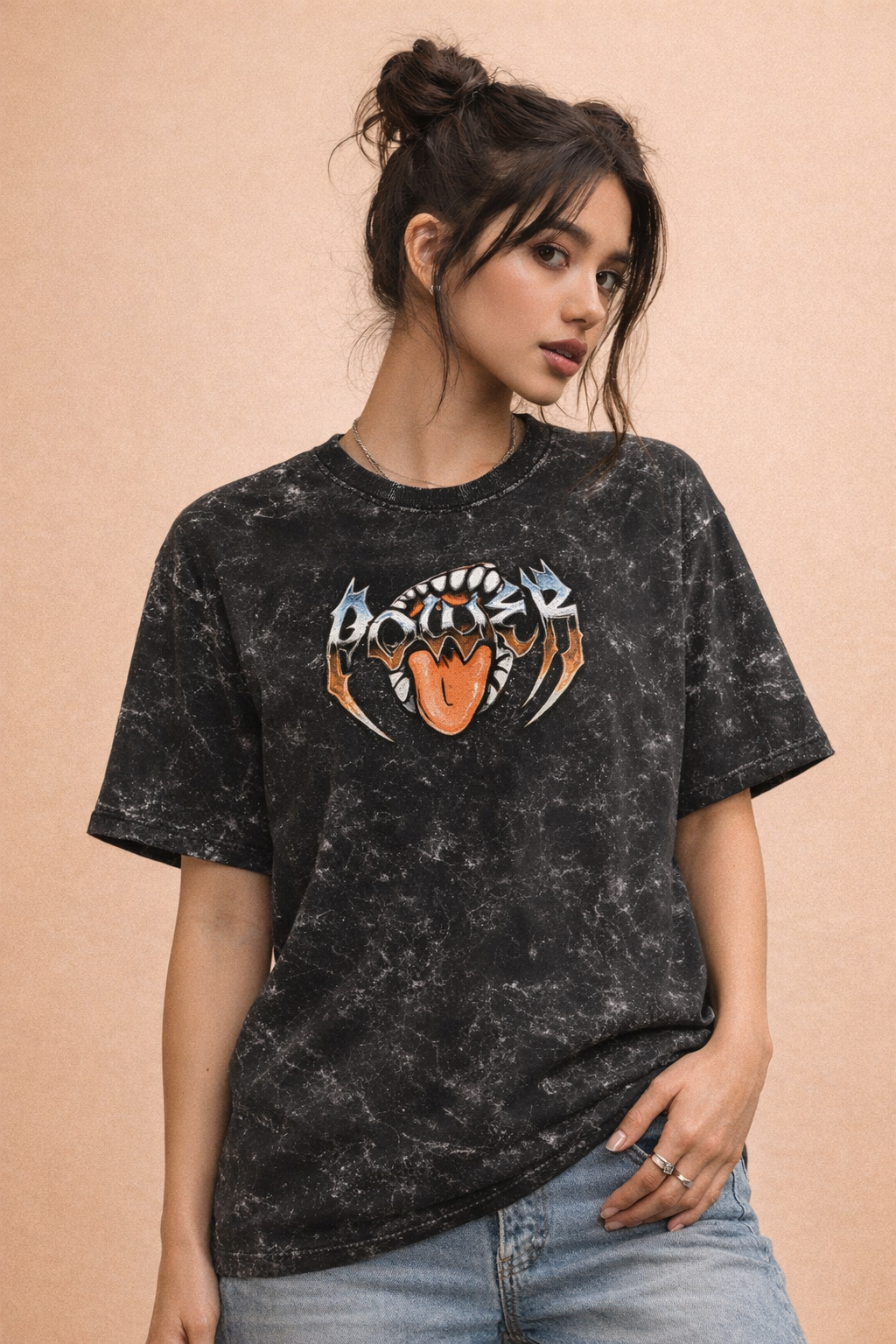 Cursed Cutie - Women’s Acid Washed Oversized Tee